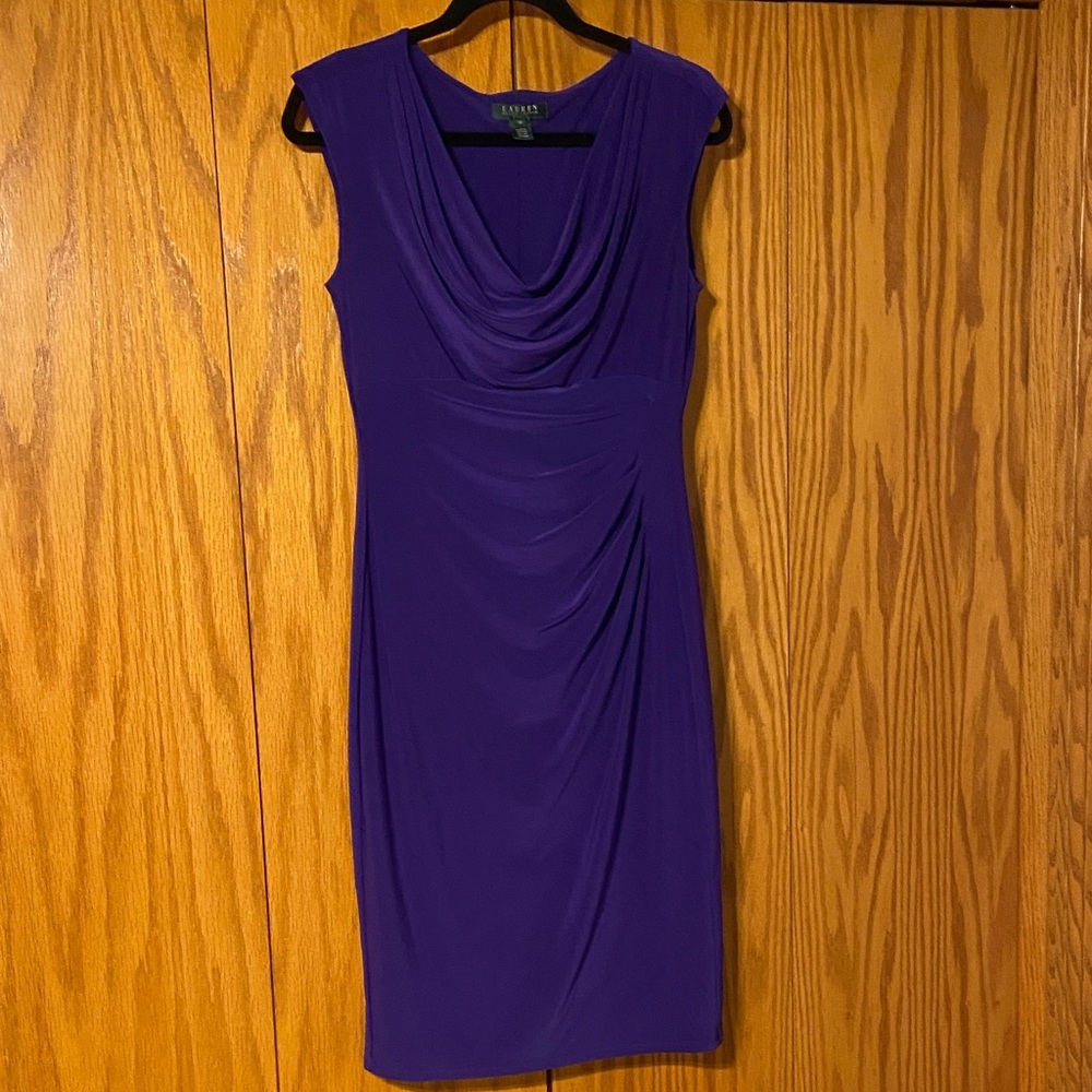 Ralph Lauren Purple Draped Dress